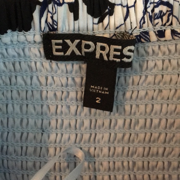 Express floral strapless dress - Picture 3 of 6